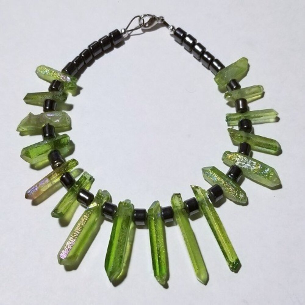 Green Angel Aura Quartz Bracelet